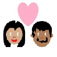 Couple with Heart: Woman, Man: Medium Skin Tone, Medium-Dark Skin Tone