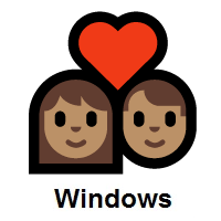 Couple with Heart: Woman, Man: Medium Skin Tone on Microsoft Windows