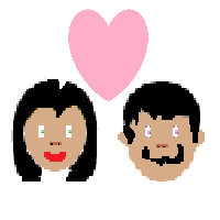 Couple with Heart: Woman, Man: Medium Skin Tone