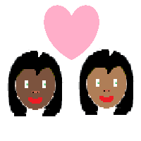Couple with Heart: Woman, Woman: Dark Skin Tone, Medium-Dark Skin Tone