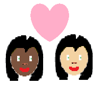 Couple with Heart: Woman, Woman: Dark Skin Tone, Medium-Light Skin Tone