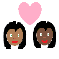 Couple with Heart: Woman, Woman: Medium-Dark Skin Tone, Dark Skin Tone
