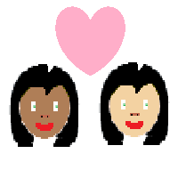 Couple with Heart: Woman, Woman: Medium-Dark Skin Tone, Medium-Light Skin Tone