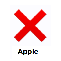 Cross Mark on Apple iOS