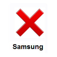 Cross Mark on Samsung