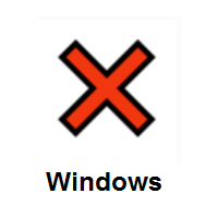 Cross Mark on Microsoft Windows