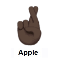 Crossed Fingers: Dark Skin Tone on Apple iOS