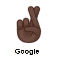 Crossed Fingers: Dark Skin Tone on Google Android