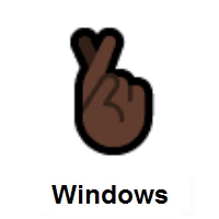 Crossed Fingers: Dark Skin Tone on Microsoft Windows