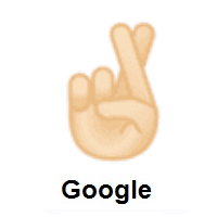 Crossed Fingers: Light Skin Tone on Google Android