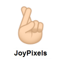 Crossed Fingers: Light Skin Tone on JoyPixels