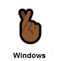 Crossed Fingers: Medium-Dark Skin Tone on Microsoft Windows