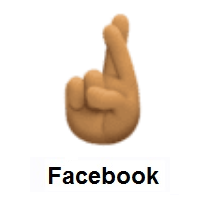 Crossed Fingers: Medium Skin Tone on Facebook