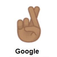 Crossed Fingers: Medium Skin Tone on Google Android