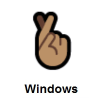 Crossed Fingers: Medium Skin Tone on Microsoft Windows