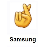 Crossed Fingers on Samsung