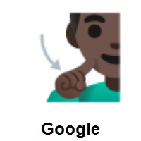 Deaf Man: Dark Skin Tone on Google Android