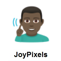 Deaf Man: Dark Skin Tone on JoyPixels