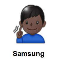 Deaf Man: Dark Skin Tone on Samsung