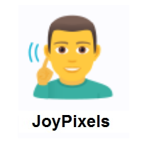 Deaf Man on JoyPixels