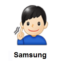 Deaf Man: Light Skin Tone on Samsung