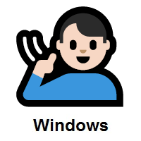Deaf Man: Light Skin Tone on Microsoft Windows