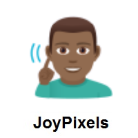 Deaf Man: Medium-Dark Skin Tone on JoyPixels