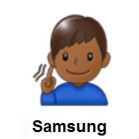 Deaf Man: Medium-Dark Skin Tone on Samsung