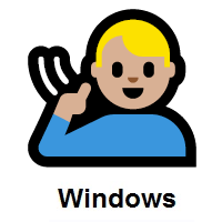 Deaf Man: Medium-Light Skin Tone on Microsoft Windows