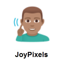 Deaf Man: Medium Skin Tone on JoyPixels