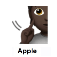 Deaf Person: Dark Skin Tone on Apple iOS