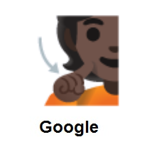 Deaf Person: Dark Skin Tone on Google Android