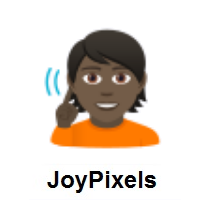 Deaf Person: Dark Skin Tone on JoyPixels