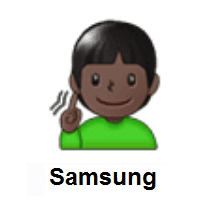 Deaf Person: Dark Skin Tone on Samsung
