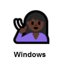 Deaf Person: Dark Skin Tone on Microsoft Windows