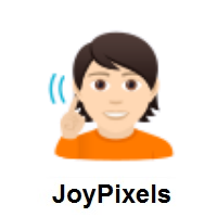 Deaf Person: Light Skin Tone on JoyPixels