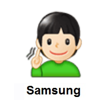 Deaf Person: Light Skin Tone on Samsung