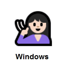 Deaf Person: Light Skin Tone on Microsoft Windows