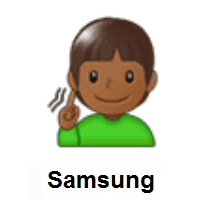 Deaf Person: Medium-Dark Skin Tone on Samsung