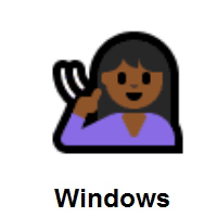 Deaf Person: Medium-Dark Skin Tone on Microsoft Windows