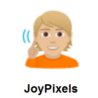 Deaf Person: Medium-Light Skin Tone on JoyPixels