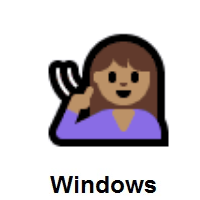 Deaf Person: Medium Skin Tone on Microsoft Windows