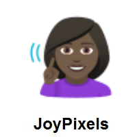 Deaf Woman: Dark Skin Tone on JoyPixels