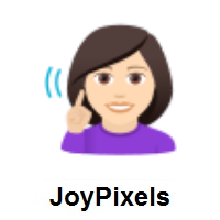 Deaf Woman: Light Skin Tone on JoyPixels