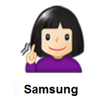 Deaf Woman: Light Skin Tone on Samsung