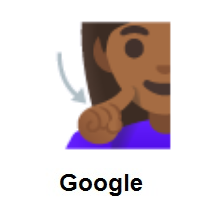 Deaf Woman: Medium-Dark Skin Tone on Google Android