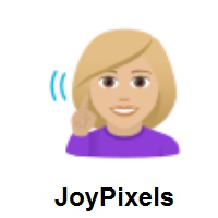 Deaf Woman: Medium-Light Skin Tone on JoyPixels