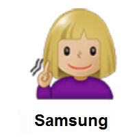 Deaf Woman: Medium-Light Skin Tone on Samsung
