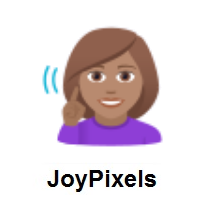 Deaf Woman: Medium Skin Tone on JoyPixels