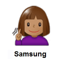 Deaf Woman: Medium Skin Tone on Samsung